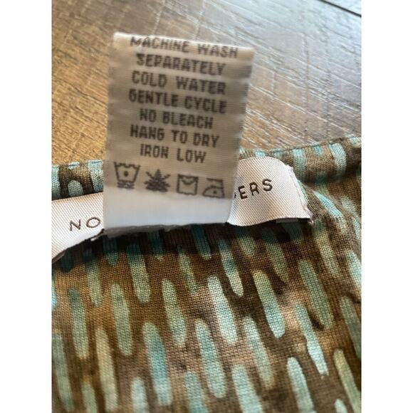 Nomadic Traders Women’s L Sundress Brown W/ Aqua Blue Print - Picture 7 of 12